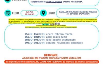 Vacunación infantil COVID-19. Repesca primeras dosis niñas y niños entre 5 y 11 años cumplidos. 27 de enero de 2022