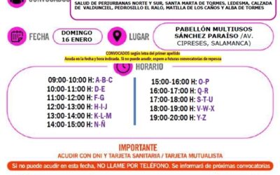 Dosis de recuerdo. Vacunación 3ª dosis para personas nacidas en 1968 y de enero a junio de 1969. 16 de enero de 2022