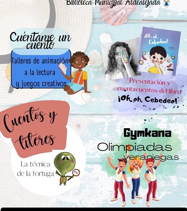 Agenda cultural Biblioteca Municipal Aldeatejada. Junio 2022