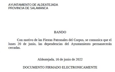 Bando: Fiestas del Corpus 2022