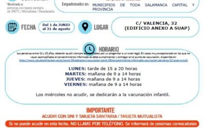 Vacunación COVID-19. Recaptación primeras y segundas dosis para nacidos hasta el año 2009 (12 años cumplidos en adelante). Del 01 de junio al 31 de agosto de 2022