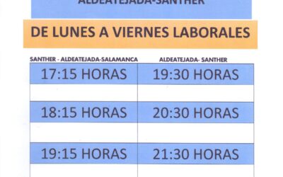 Horarios Santher-Aldeatejada