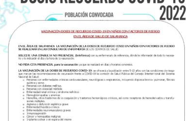 Cartel informativo vacunación Covid y Gripe – Pediatría Salamanca capital y provincia