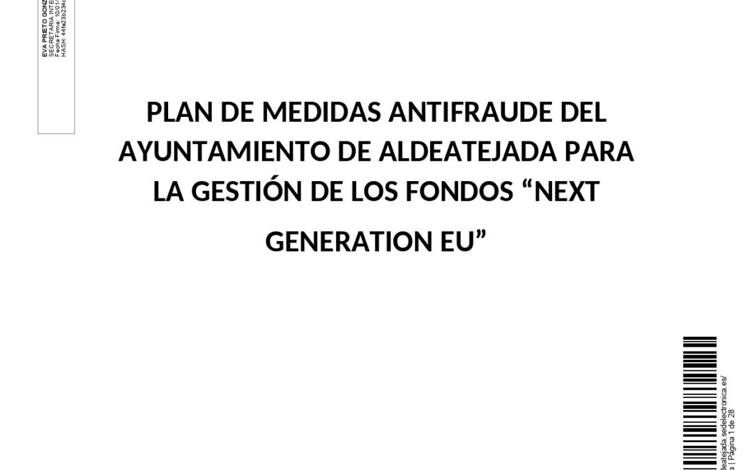 Plan de Medidas Antifraude Aldeatejada