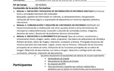 Curso Iniciación a la Informática y en Competencias Digitales básicas