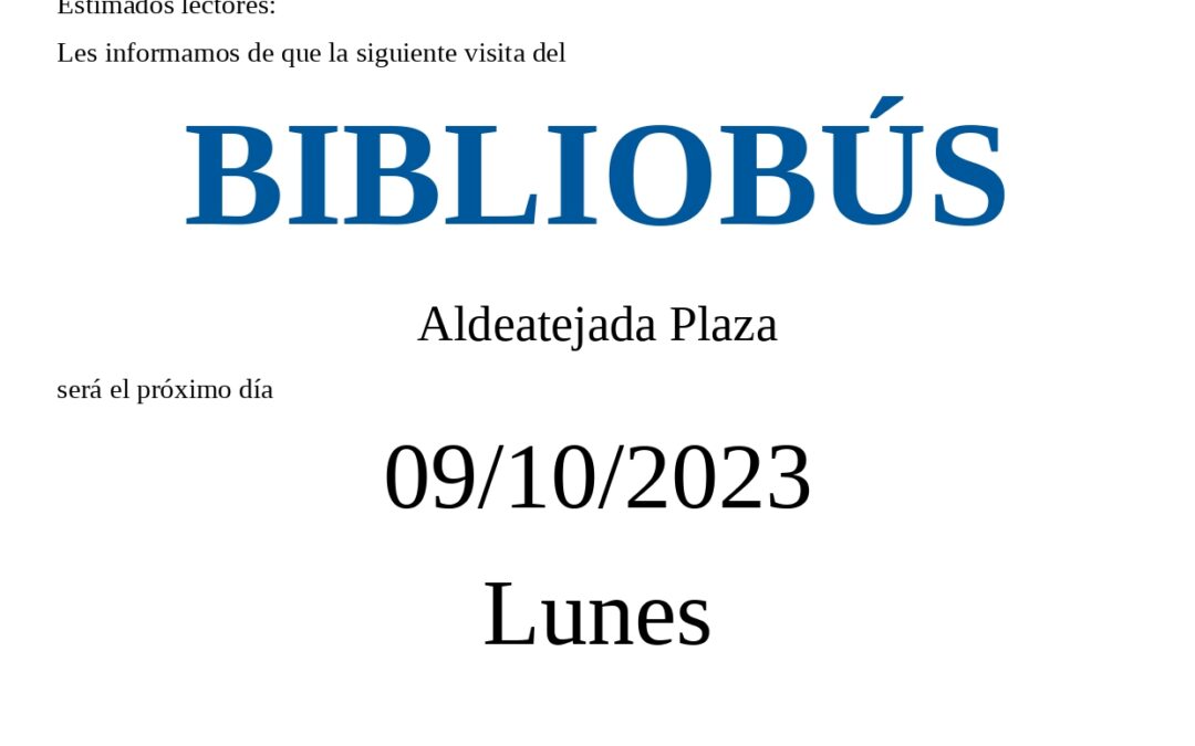 Bibliobús 9 de octubre