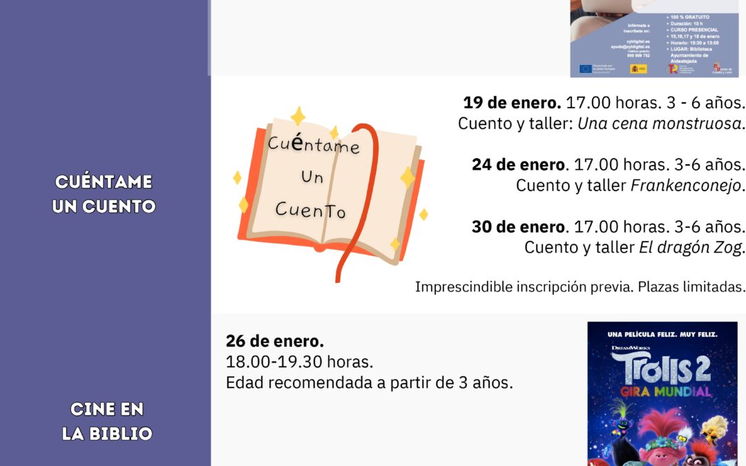 Agenda cultural enero