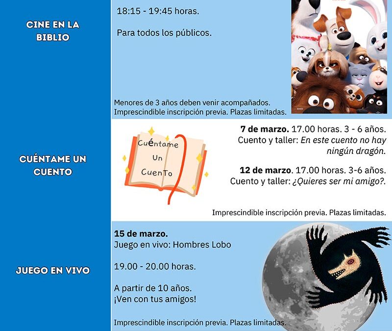 Agenda Cultural Marzo 2024