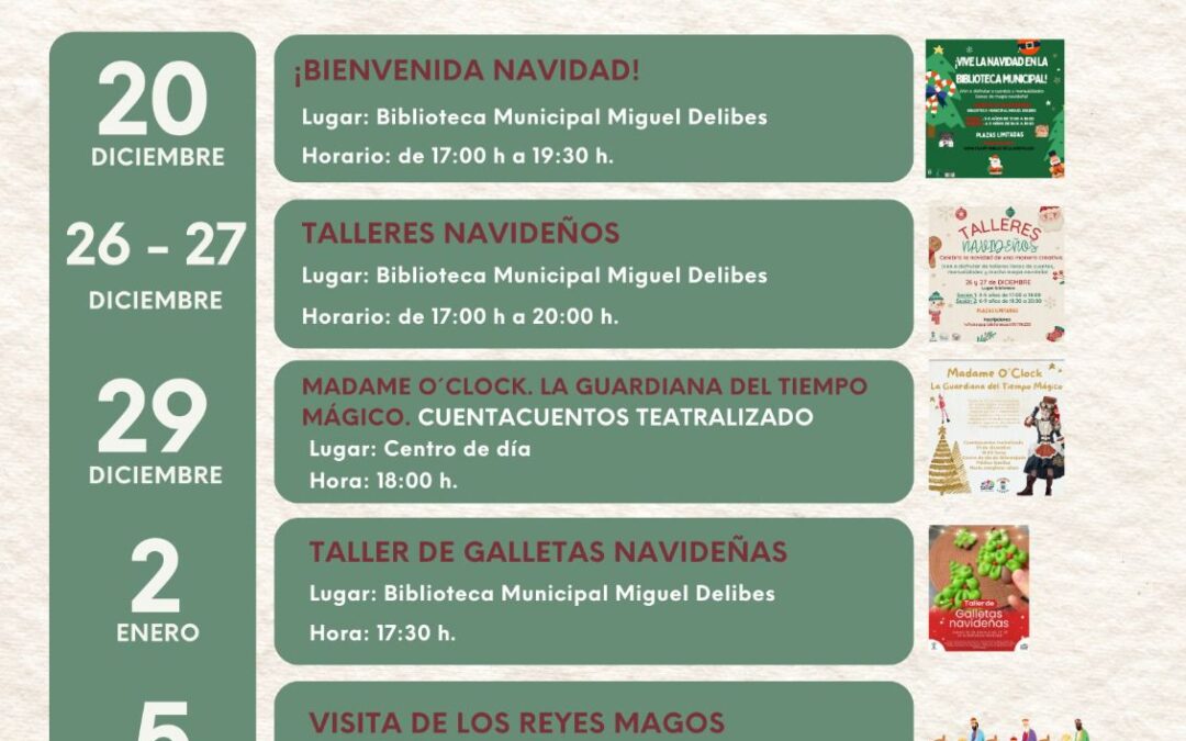 Cuentacuentos, talleres, campamento de Navidad, decoración de fachadas y visita de los Reyes Magos en la programación navideña