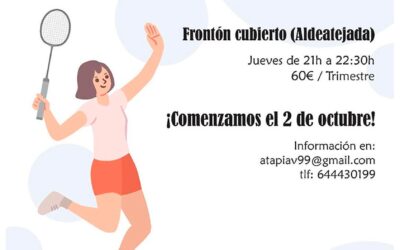 Bádminton para adultos curso 2025-2026