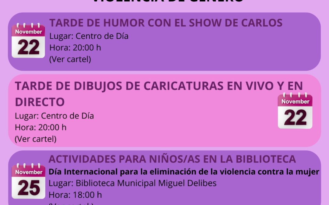 Programación 25N prevención violencia de género